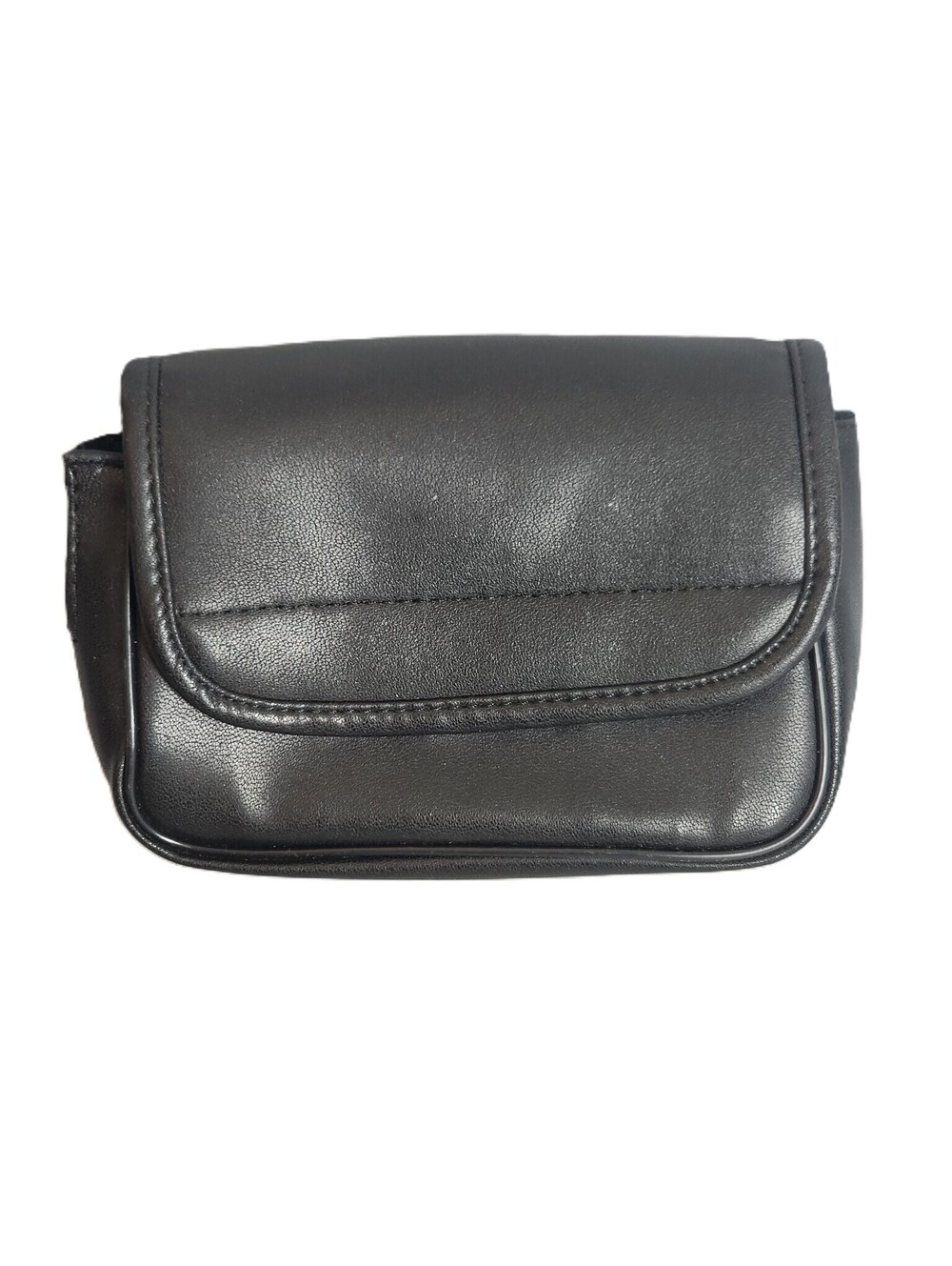 Belt Pouch Digital Camera Case 6"x4" Black Faux Leather Universal Hook & Loop